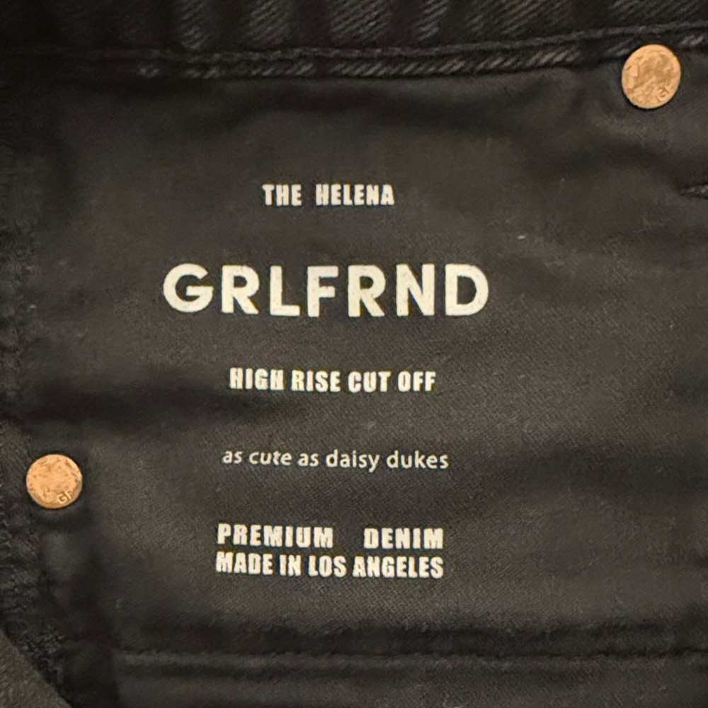 GRLFRND Helena High Rise Black Jean Shorts - Picture 9 of 10